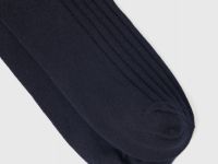 Высокие носки в рубчик, Синий