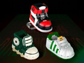 JK8202 Конструктор Красно-белая кроссовка