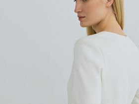 Кардиган на пуговицах с V-вырезом, Белый