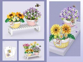 1674_MK Конструктор Цветы в кашпо