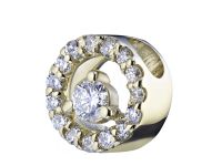 Классическая подвеска из желтого золота с бриллиантами э0301пд12161000