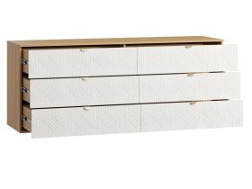 Комод Монблан 185x76 Косы Белый