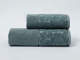 Полотенце махровое Licia, серо-голубое