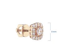 Пусеты из красного золота с бриллиантами э0201пс02181600