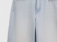 Свободные джинсы со средней посадкой, Голубой