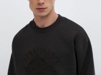 Свитшот с вышивкой, Коричневый