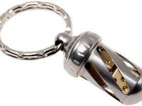 Брелок-капсула с игральными кубиками Acorn Dice Brass, Lion Steel, Нержавеющая сталь AISI 440, медь, L/DD OT