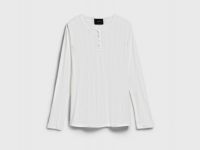 Пижамный лонгслив из ажурного трикотажа, Белый