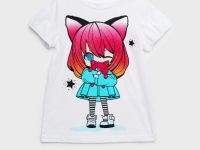 Фуфайка трикотажная для девочек (футболка)