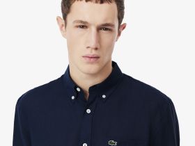 Мужская льняная рубашка Lacoste стандартного кроя