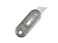 Канцелярский нож CJRB Breeze, углеродистая сталь, рукоять сталь, серый