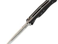 Складной нож НОКС Офицерский-С, сталь AUS-8, рукоять ABS пластик, черный