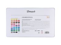 Набор карандашей цветных Dmast 36 цв в металлическом пенале