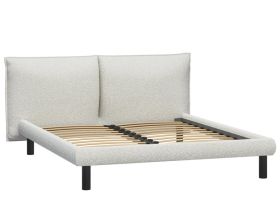 Кровать Кейт 160 Букле Молочно-серый