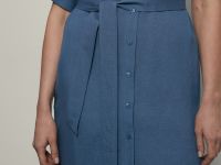 Платье миди на пуговицах с поясом