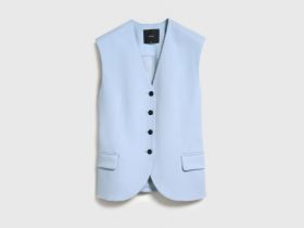 Удлинённый жилет, Голубой