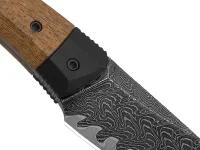 Туристический нож Kizer Momo Fix 3, сталь VG-10 Damascus, рукоять Black G10/Wood