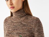 Женский шерстяной свитер Lacoste с высоким воротом