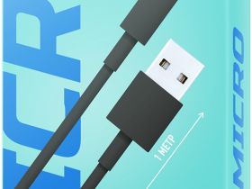 Кабель BoraSCO USB / microUSB 1 м Чёрный