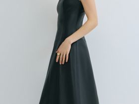 Платье-бюстье из искусственной кожи, Черный