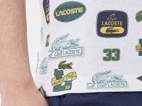Мужское поло Lacoste приталенного кроя с принтом