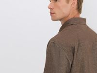 Рубашка с длинным рукавом, Коричневый