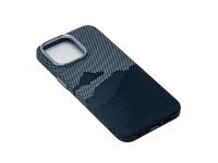 Чехол-накладка Luxo Life+ Magsafe для Apple iPhone 16 Pro Max пластиковый шахматное плетение/узор черно-белый