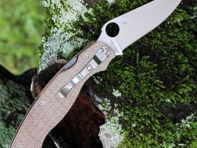 Складной нож Spyderco Military 2, сталь Cru-Wear, рукоять микарта, бежевый