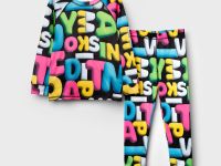 Термокомплект трикот. для девочек: фуфайка (футболка) с длин. рук, брюки для эпизод. использования