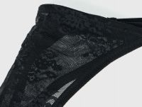 Трусы-стринги из кружевной сетки, Черный