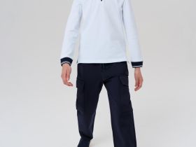 Джемпер трикотажный с воротником поло для мальчиков