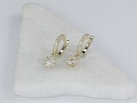 Серьги из желтого золота с бриллиантами э0301сг06191300