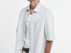 Рубашка с коротким рукавом, Белый