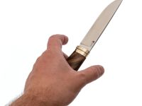 Нож с фиксированным клинком Ястреб, сталь VG-10, рукоять орех