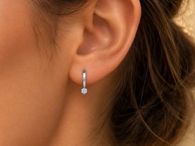 Серьги из белого золота с бриллиантами э4701сг05171200