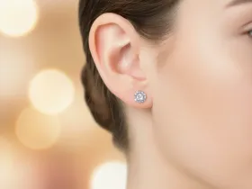 Пусеты из белого золота э4712пс01162500