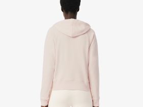 Женская флисовая толстовка Lacoste с капюшоном на молнии