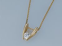 Подвеска из желтого золота с бриллиантом э0301пд01149600