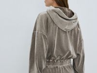 Толстовка из бархата, Бежевый