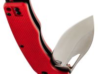 Складной нож Obertech ns-01 Drop point satin, сталь VG-10, рукоять G10, красный