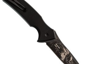 Складной нож Mr.Blade Hellcat Mini LE Ghost blackwash, сталь VG-10, рукоять Black G10