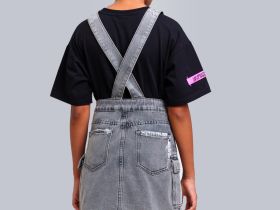 Сарафан текстильный джинсовый для девочек