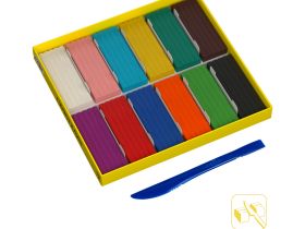 Набор пластилина Гамма "Юный художник" 12 цветов, 168 г, со стеком, картон. упаковка