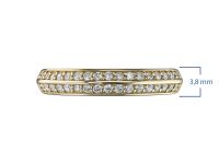 Кольцо из желтого золота с бриллиантами э0301кц07210126