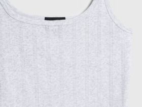 Пижамная майка из ажурного трикотажа, Серый