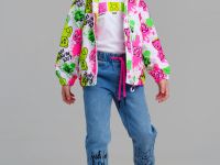 Куртка текстильная с полиуретановым покрытием для девочек (ветровка)