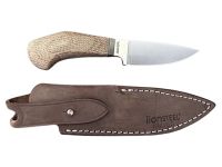 Нож с фиксированным клинком LionSteel Willy, сталь М390, рукоять микарта, коричневый