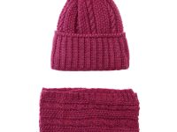Комплект вязаный для девочки: шапка, снуд