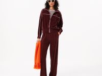 Женская велюровая толстовка Lacoste оверсайз на молнии