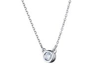 Колье из белого золота с бриллиантом э0901кл06168800